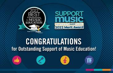 Best Communities for Music Education Award Received